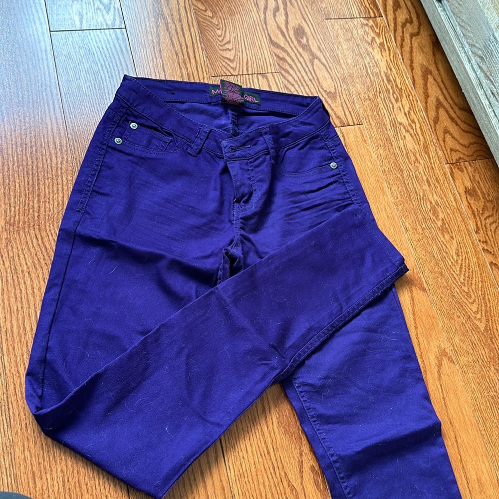 Purple skinny jeans